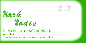 mark modis business card